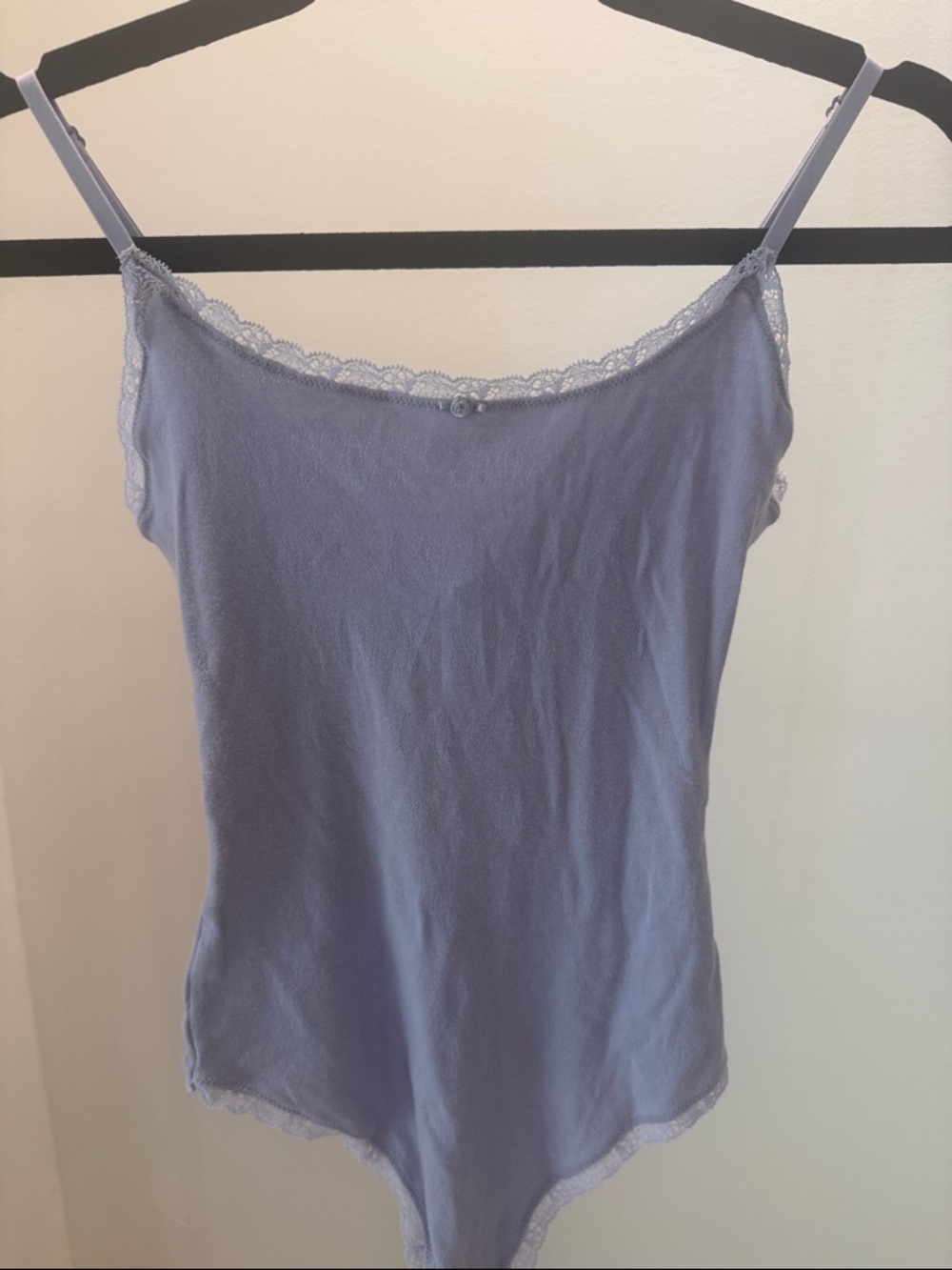 SKIMS Lavender Lace-Trim Cami Bodysuit